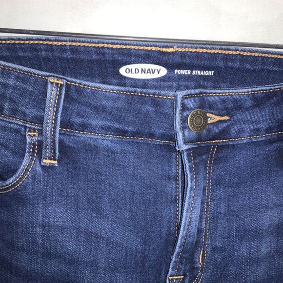 Old Navy Power Straight jeans Sz 10 Distressed - Picture 3 of 5